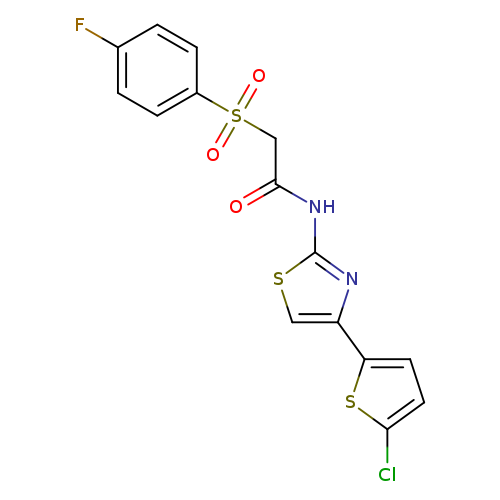 N-[4-(5-chlorothiophen-2-yl)-1,3-thiazol-2-yl]-2-(4-fluorobenzenesulfonyl)acetamide