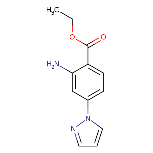 Benzoic acid, 2-amino-4-(1H-pyrazol-1-yl)-, ethyl ester