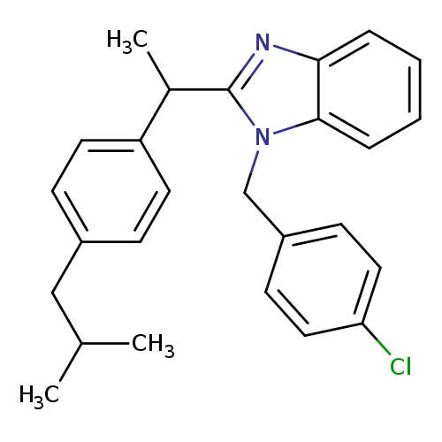 1-[(4-chlorophenyl)methyl]-2-{1-[4-(2-methylpropyl)phenyl]ethyl}-1H-1,3-benzodiazole