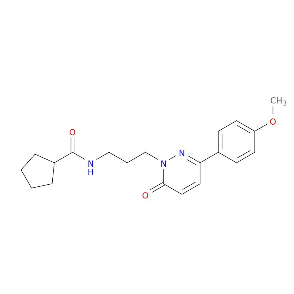 N-{3-[3-(4-methoxyphenyl)-6-oxo-1,6-dihydropyridazin-1-yl]propyl}cyclopentanecarboxamide