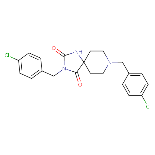 3,8-bis[(4-chlorophenyl)methyl]-1,3,8-triazaspiro[4.5]decane-2,4-dione