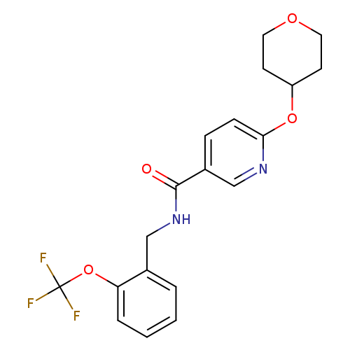 6-(oxan-4-yloxy)-N-{[2-(trifluoromethoxy)phenyl]methyl}pyridine-3-carboxamide
