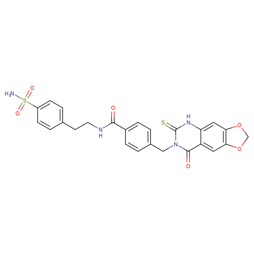 4-({8-oxo-6-sulfanylidene-2H,5H,6H,7H,8H-[1,3]dioxolo[4,5-g]quinazolin-7-yl}methyl)-N-[2-(4-sulfamoylphenyl)ethyl]benzamide