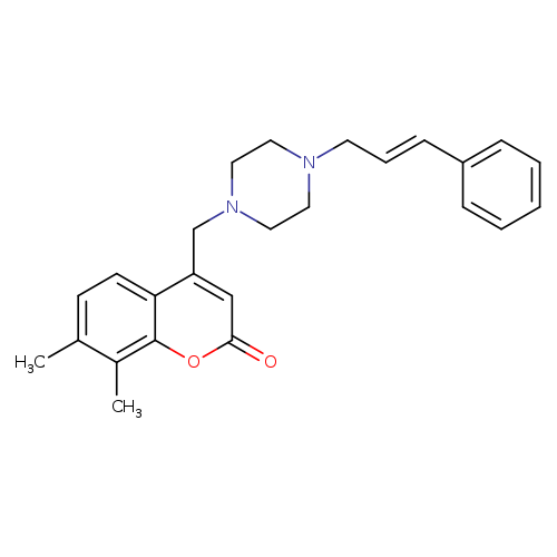 7,8-dimethyl-4-({4-[(2E)-3-phenylprop-2-en-1-yl]piperazin-1-yl}methyl)-2H-chromen-2-one