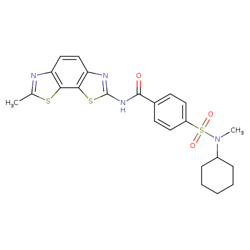 4-[cyclohexyl(methyl)sulfamoyl]-N-{11-methyl-3,12-dithia-5,10-diazatricyclo[7.3.0.0^{2,6}]dodeca-1(9),2(6),4,7,10-pentaen-4-yl}benzamide