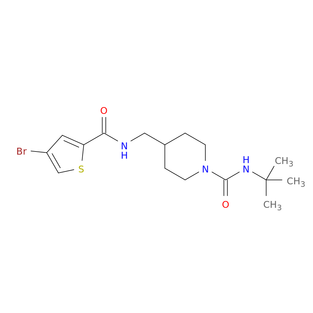4-{[(4-bromothiophen-2-yl)formamido]methyl}-N-tert-butylpiperidine-1-carboxamide
