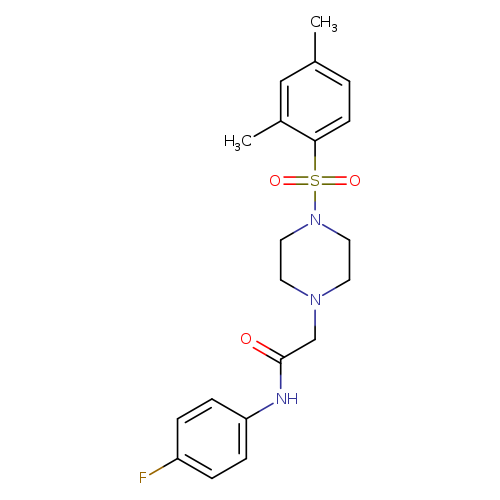 2-[4-(2,4-dimethylbenzenesulfonyl)piperazin-1-yl]-N-(4-fluorophenyl)acetamide