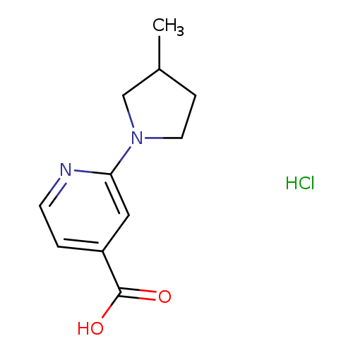 2-(3-methylpyrrolidin-1-yl)pyridine-4-carboxylicacidhydrochloride