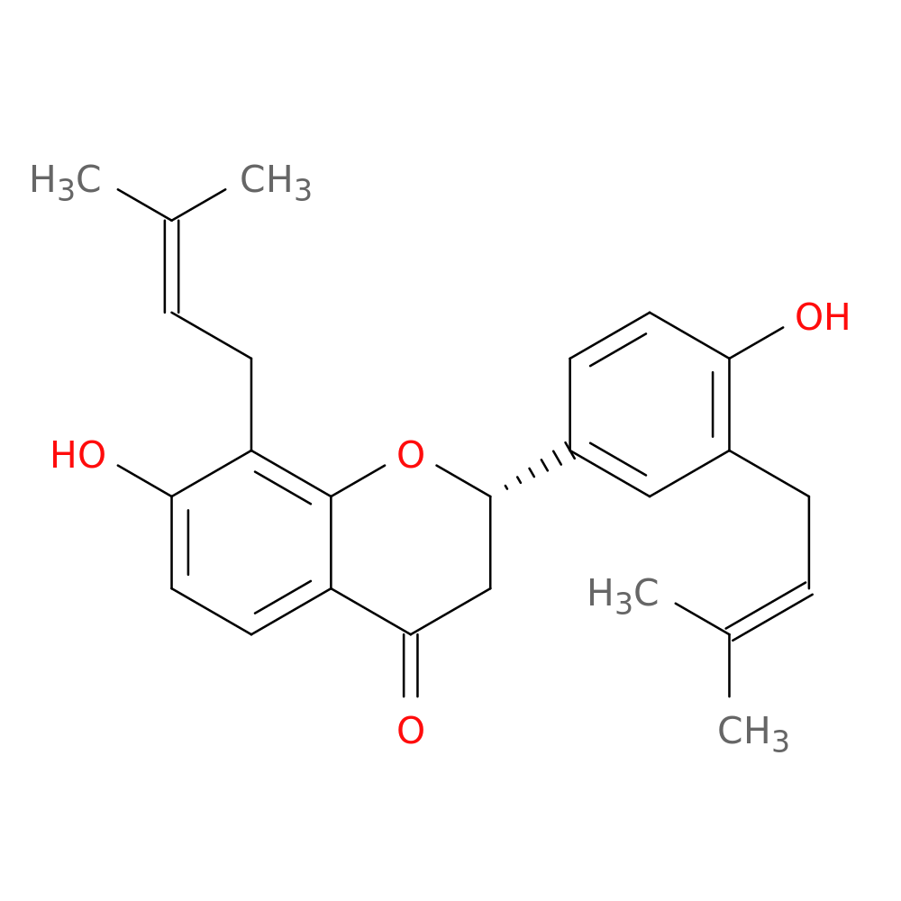 (S)-7-Hydroxy-2-(4-hydroxy-3-(3-methylbut-2-en-1-yl)phenyl)-8-(3-methylbut-2-en-1-yl)chroman-4-one