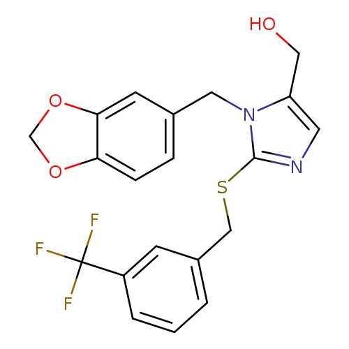 {1-[(2H-1,3-benzodioxol-5-yl)methyl]-2-({[3-(trifluoromethyl)phenyl]methyl}sulfanyl)-1H-imidazol-5-yl}methanol