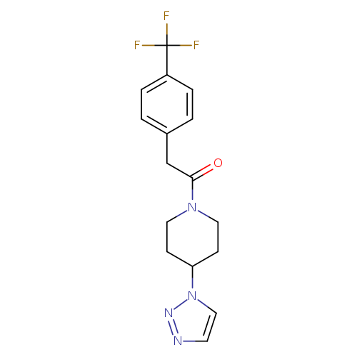 1-[4-(1H-1,2,3-triazol-1-yl)piperidin-1-yl]-2-[4-(trifluoromethyl)phenyl]ethan-1-one