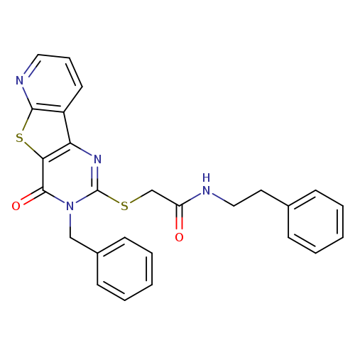 2-({5-benzyl-6-oxo-8-thia-3,5,10-triazatricyclo[7.4.0.0^{2,7}]trideca-1(9),2(7),3,10,12-pentaen-4-yl}sulfanyl)-N-(2-phenylethyl)acetamide