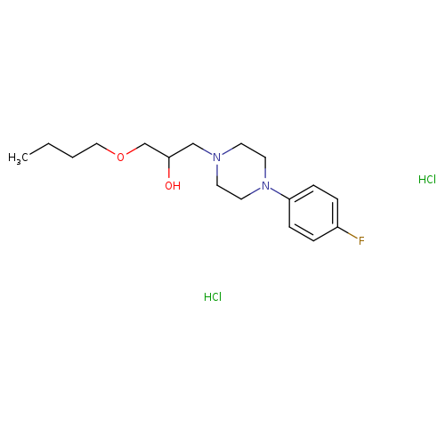 1-butoxy-3-[4-(4-fluorophenyl)piperazin-1-yl]propan-2-ol dihydrochloride