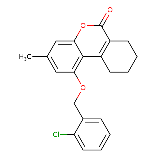 1-[(2-chlorophenyl)methoxy]-3-methyl-6H,7H,8H,9H,10H-cyclohexa[c]chromen-6-one