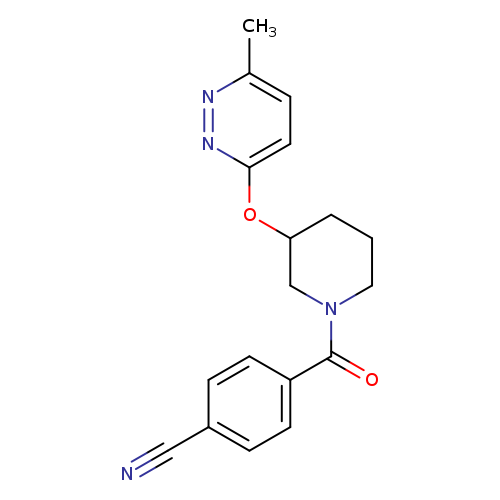 4-{3-[(6-methylpyridazin-3-yl)oxy]piperidine-1-carbonyl}benzonitrile