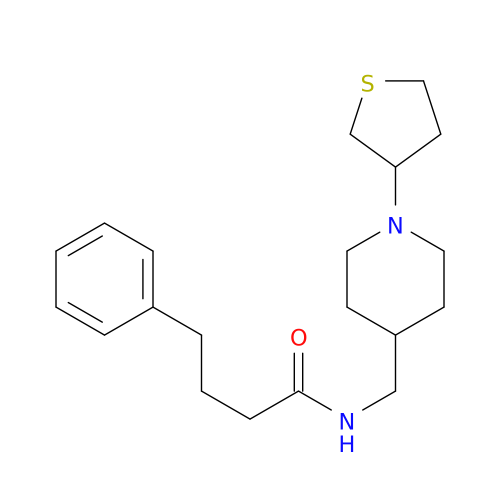 4-phenyl-N-{[1-(thiolan-3-yl)piperidin-4-yl]methyl}butanamide