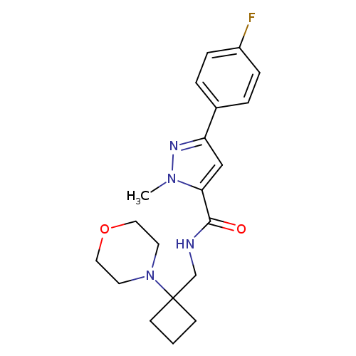 3-(4-fluorophenyl)-1-methyl-N-{[1-(morpholin-4-yl)cyclobutyl]methyl}-1H-pyrazole-5-carboxamide