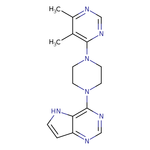4,5-dimethyl-6-(4-{5H-pyrrolo[3,2-d]pyrimidin-4-yl}piperazin-1-yl)pyrimidine