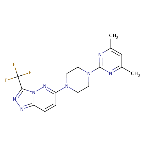 4,6-dimethyl-2-{4-[3-(trifluoromethyl)-[1,2,4]triazolo[4,3-b]pyridazin-6-yl]piperazin-1-yl}pyrimidine
