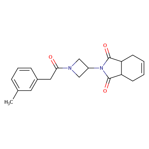 2-{1-[2-(3-methylphenyl)acetyl]azetidin-3-yl}-2,3,3a,4,7,7a-hexahydro-1H-isoindole-1,3-dione