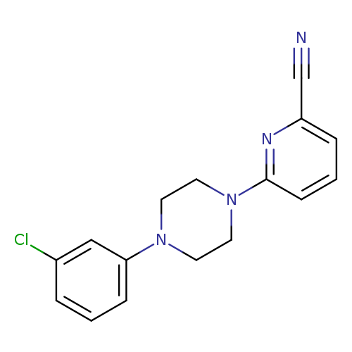 6-[4-(3-chlorophenyl)piperazin-1-yl]pyridine-2-carbonitrile