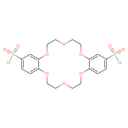 2,5,8,15,18,21-hexaoxatricyclo[20.4.0.0,9,14]hexacosa-1(26),9,11,13,22,24-hexaene-11,25-disulfonyldichloride