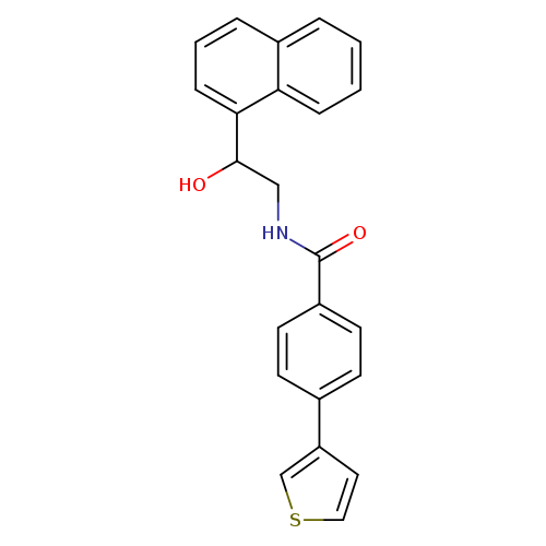 N-[2-hydroxy-2-(naphthalen-1-yl)ethyl]-4-(thiophen-3-yl)benzamide