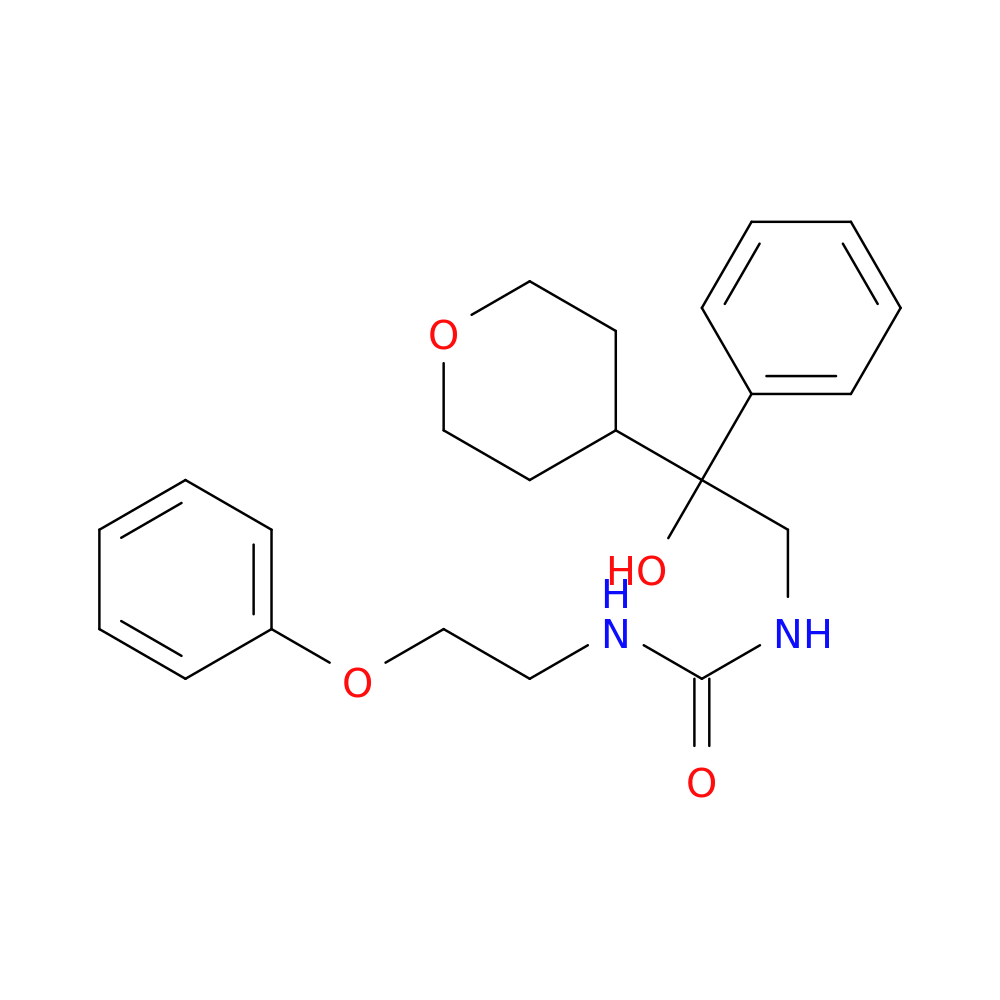 3-[2-hydroxy-2-(oxan-4-yl)-2-phenylethyl]-1-(2-phenoxyethyl)urea