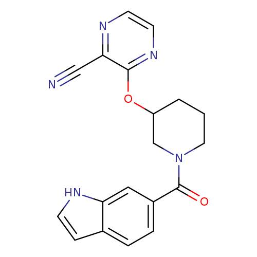 3-{[1-(1H-indole-6-carbonyl)piperidin-3-yl]oxy}pyrazine-2-carbonitrile