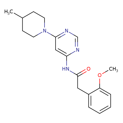 2-(2-methoxyphenyl)-N-[6-(4-methylpiperidin-1-yl)pyrimidin-4-yl]acetamide