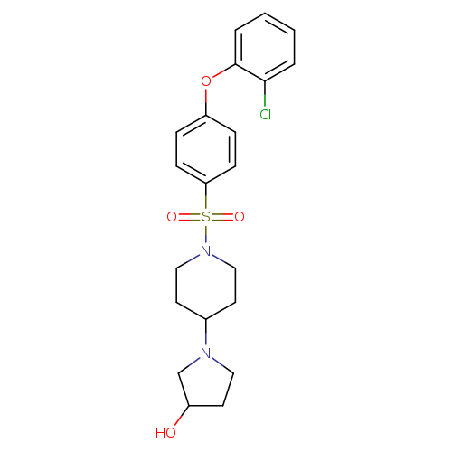 1-{1-[4-(2-chlorophenoxy)benzenesulfonyl]piperidin-4-yl}pyrrolidin-3-ol