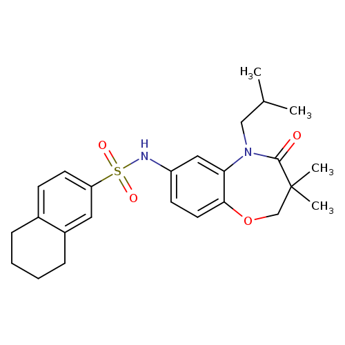 N-[3,3-dimethyl-5-(2-methylpropyl)-4-oxo-2,3,4,5-tetrahydro-1,5-benzoxazepin-7-yl]-5,6,7,8-tetrahydronaphthalene-2-sulfonamide