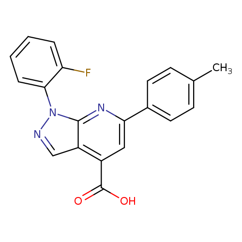 1-(2-fluorophenyl)-6-(4-methylphenyl)-1H-pyrazolo[3,4-b]pyridine-4-carboxylic acid