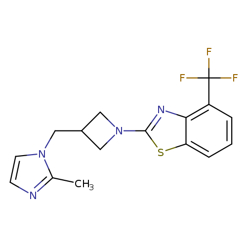 2-{3-[(2-methyl-1H-imidazol-1-yl)methyl]azetidin-1-yl}-4-(trifluoromethyl)-1,3-benzothiazole