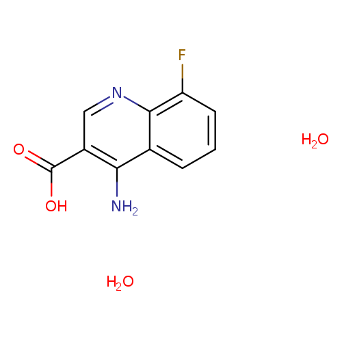 4-amino-8-fluoro-3-quinolinecarboxylic acid dihydrate