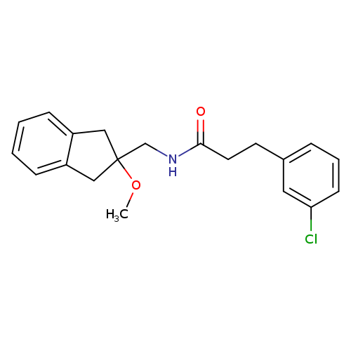 3-(3-chlorophenyl)-N-[(2-methoxy-2,3-dihydro-1H-inden-2-yl)methyl]propanamide