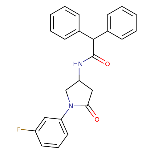 N-[1-(3-fluorophenyl)-5-oxopyrrolidin-3-yl]-2,2-diphenylacetamide