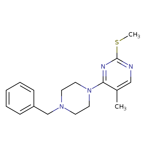 4-(4-benzylpiperazin-1-yl)-5-methyl-2-(methylsulfanyl)pyrimidine