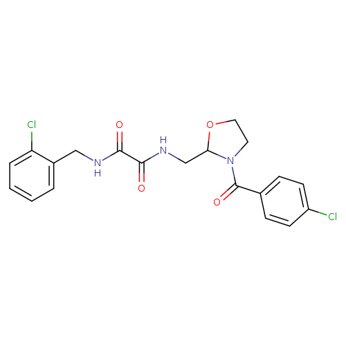 N-{[3-(4-chlorobenzoyl)-1,3-oxazolidin-2-yl]methyl}-N'-[(2-chlorophenyl)methyl]ethanediamide