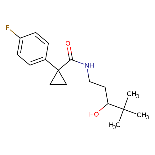 1-(4-fluorophenyl)-N-(3-hydroxy-4,4-dimethylpentyl)cyclopropane-1-carboxamide