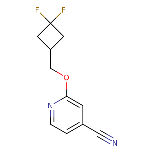 "2-[(3,3-difluorocyclobutyl)methoxy]pyridine-4-carbonitrile"