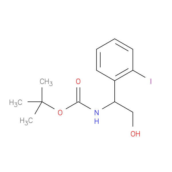 tert-butyl N-[2-hydroxy-1-(2-iodophenyl)ethyl]carbamate