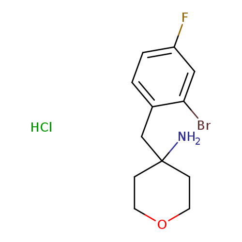 4-[(2-bromo-4-fluorophenyl)methyl]oxan-4-amine hydrochloride