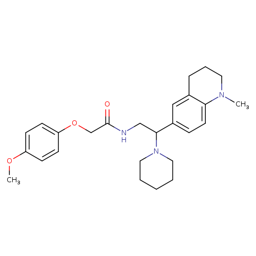 2-(4-methoxyphenoxy)-N-[2-(1-methyl-1,2,3,4-tetrahydroquinolin-6-yl)-2-(piperidin-1-yl)ethyl]acetamide
