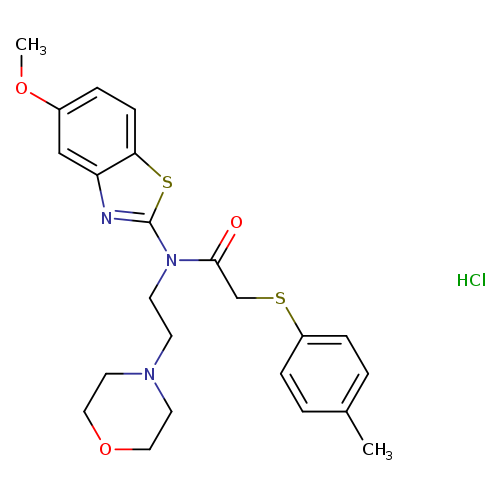 N-(5-methoxy-1,3-benzothiazol-2-yl)-2-[(4-methylphenyl)sulfanyl]-N-[2-(morpholin-4-yl)ethyl]acetamide hydrochloride