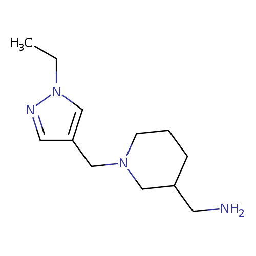 {1-[(1-ethyl-1H-pyrazol-4-yl)methyl]piperidin-3-yl}methylamine