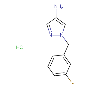 1-[(3-fluorophenyl)methyl]-1H-pyrazol-4-amine hydrochloride
