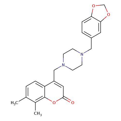 4-({4-[(2H-1,3-benzodioxol-5-yl)methyl]piperazin-1-yl}methyl)-7,8-dimethyl-2H-chromen-2-one