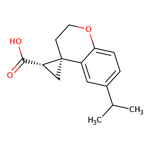 rac-(2'R,4S)-6-(propan-2-yl)-2,3-dihydrospiro[1-benzopyran-4,1'-cyclopropane]-2'-carboxylic acid, trans