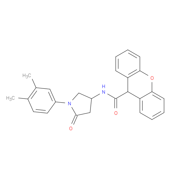 N-[1-(3,4-dimethylphenyl)-5-oxopyrrolidin-3-yl]-9H-xanthene-9-carboxamide